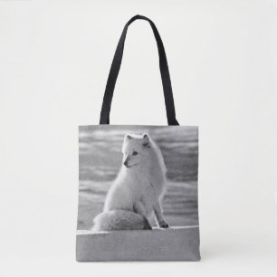 Tote Bag Vintage USA Alaska Arctique renard