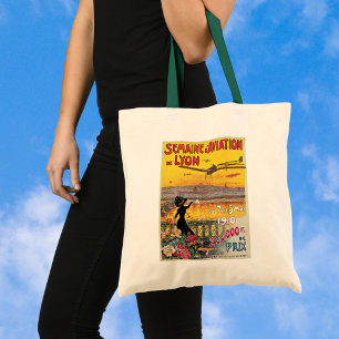 Tote Bag Vintage voyage, Airplanes Air Show, Lyon, France