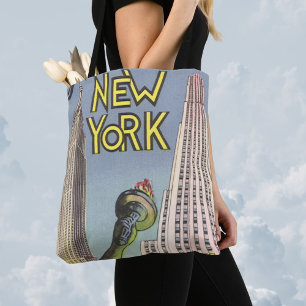 Tote Bag Vintage voyage, Célèbre ville de New York