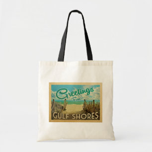Tote Bag Vintage voyage de la plage de Gulf Shores