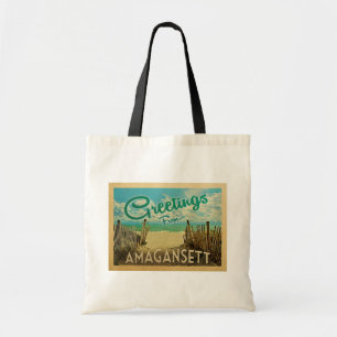 Tote Bag Vintage voyage de plage d'Amagansett