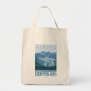 Tote Bag Vintage voyage de scène du grand glacier de l'Alas