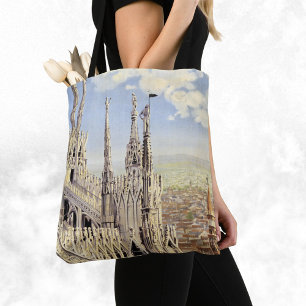 Tote Bag Vintage voyage Milano Italie Cathédrale gothique D
