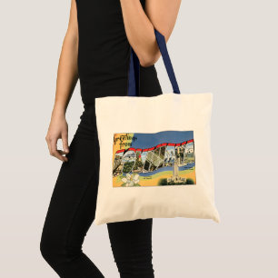 Tote Bag Vintage voyage, Salutations Du Golfe De Louisiane