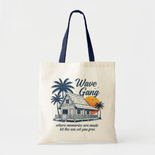 Tote Bag Vintage Wave Gang Cabin Beach Tee   Les souvenirs 