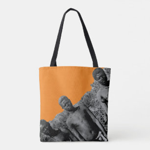 Tote Bag Vintages visages de l'Afrique Aquarelle noir et bl