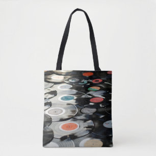Tote Bag Vinyl rétro plastique vieux noir