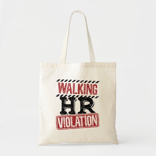 Tote Bag Violation des RH à pied Cauchemar des ressources h (Devant)
