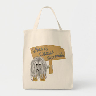 Tote Bag Violence grise non acceptable