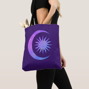 Tote Bag Violet Indigo Violet Lune & Soleil Zen