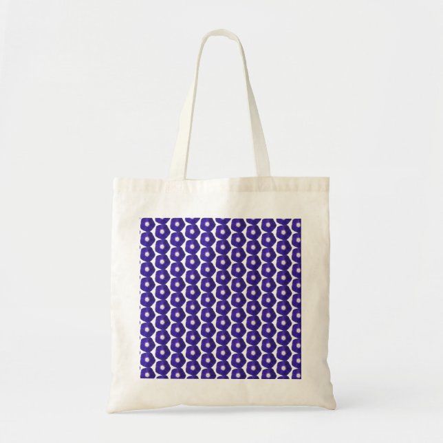 Tote Bag Violet profond Matin gloire motif floral (Devant)