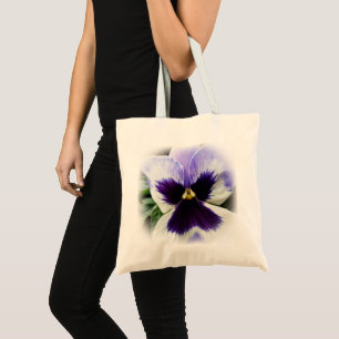 Tote Bag violet profond sur blanc