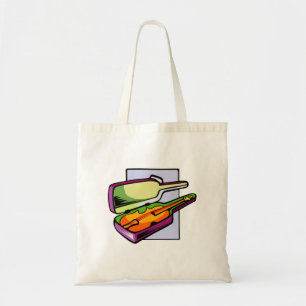 Tote Bag Violon au cas où pourpre et graphique vert
