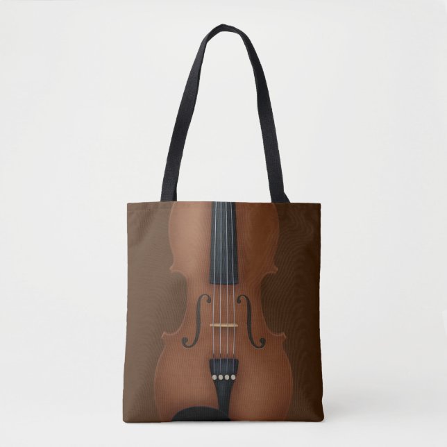 Tote Bag Violon Détail Élégant Musique Classique (Devant)