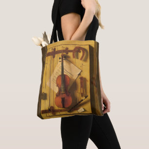 Tote Bag Violon et musique de Still Life par William Harnet