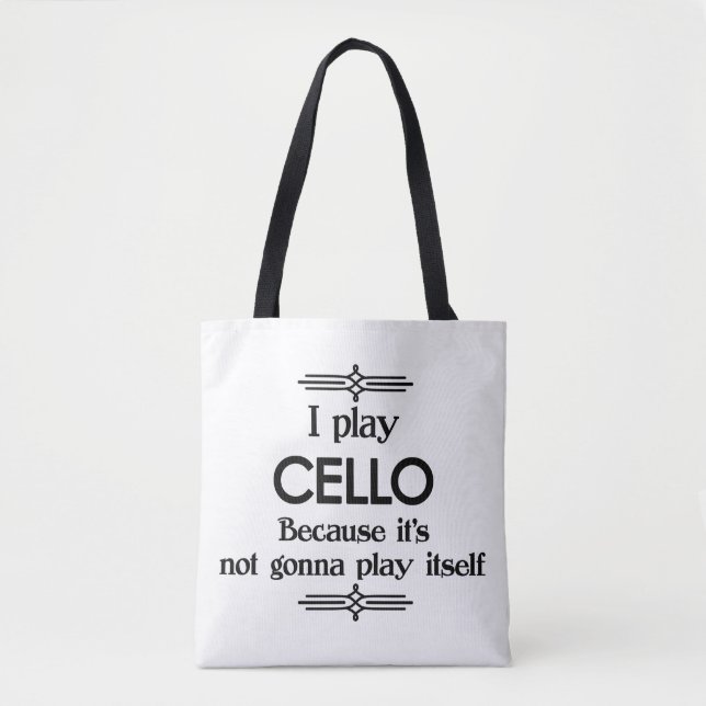 Tote Bag Violoncelle - Play Itself Funny Deco (Devant)