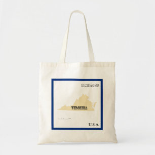 Tote Bag - Virginia State Map with City