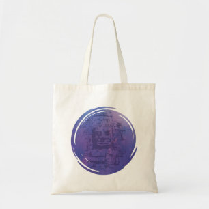 Tote Bag Visage de Bayon violet