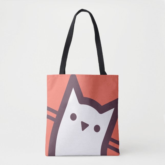 Tote Bag Visage de chat (Devant)