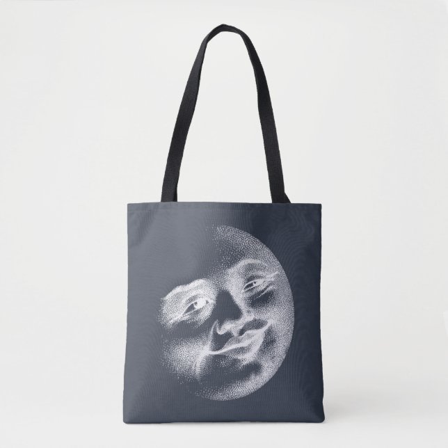 Tote Bag Visage de la lune antique (Devant)