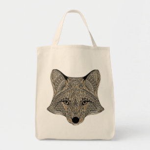 Tote Bag Visage de renard métallique