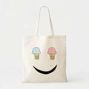 Tote Bag Visage heureux de crème glacée