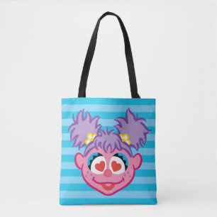 Tote Bag Visage souriant Abby aux yeux en forme de coeur