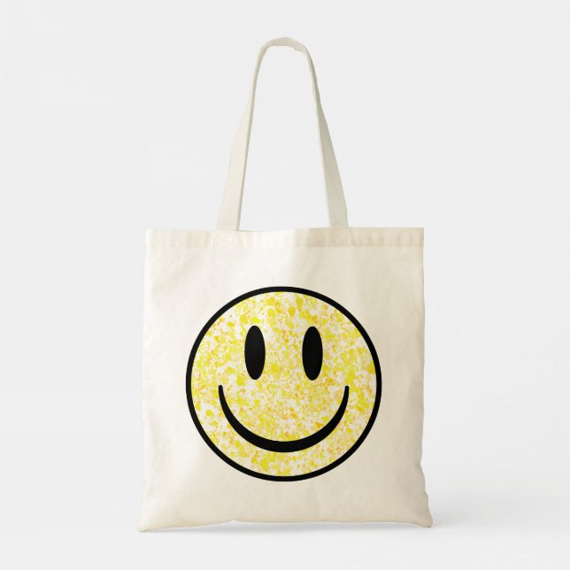 Tote Bag Visage souriant éclaboussé (Dos)