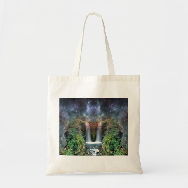 Tote Bag Visages cachés dans les cascades d'Imaginaire (Devant)