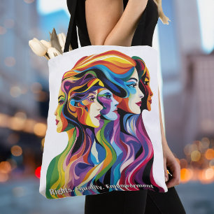 Tote Bag Visages colorés Abstraits   Fête des femmes