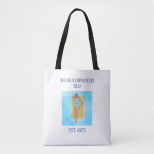 Tote Bag Vita italienne Dolce dans le bleu peint en bleu