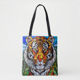 Tote Bag Vitraux de tigre