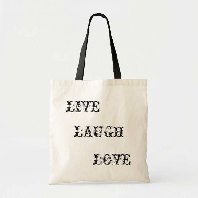 TOTE BAG VIVANT, RIRE, AMOUR (Devant)