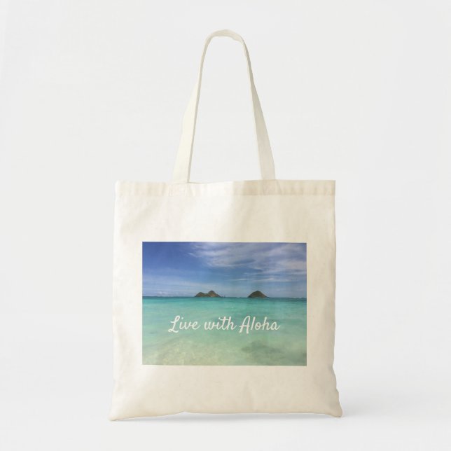 Tote Bag Vivez avec Aloha Hawaii (Devant)
