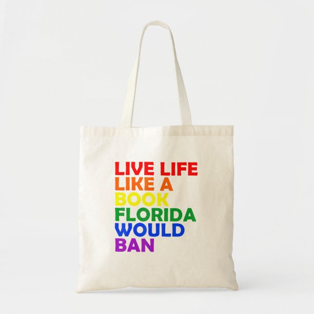 Tote Bag Vivre Comme Un Livre La Floride Interdirait Le Moi (Devant)