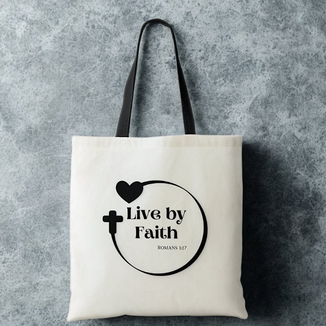 Tote Bag Vivre Par La Foi (Créateur téléchargé)