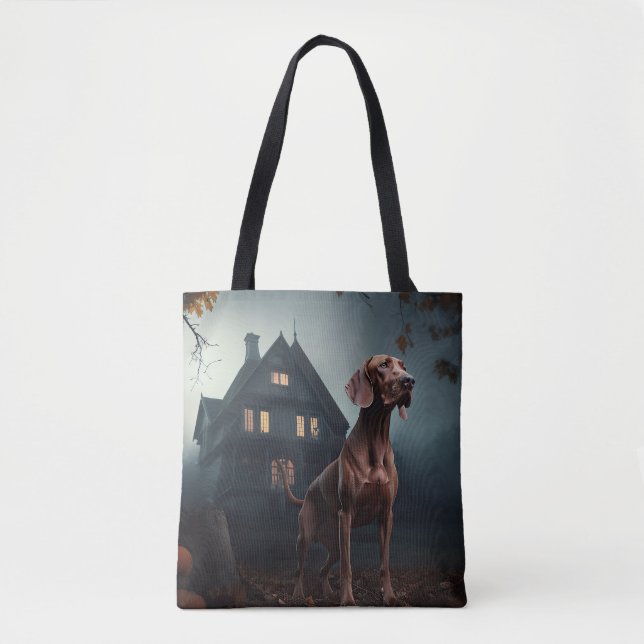 Tote Bag Vizsla Halloween effroi (Devant)
