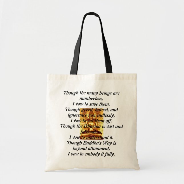 Tote Bag Voeu de bouddhiste zen (Devant)