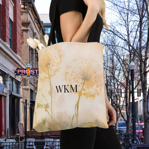 Tote Bag Vœux de pissenlit Monogramme