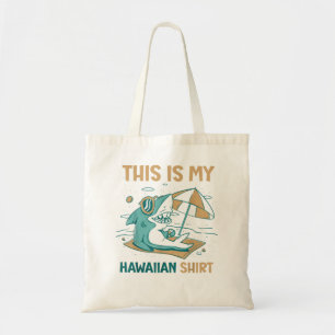 Tote Bag Voici ma chemise hawaïenne Shark Family Holiday
