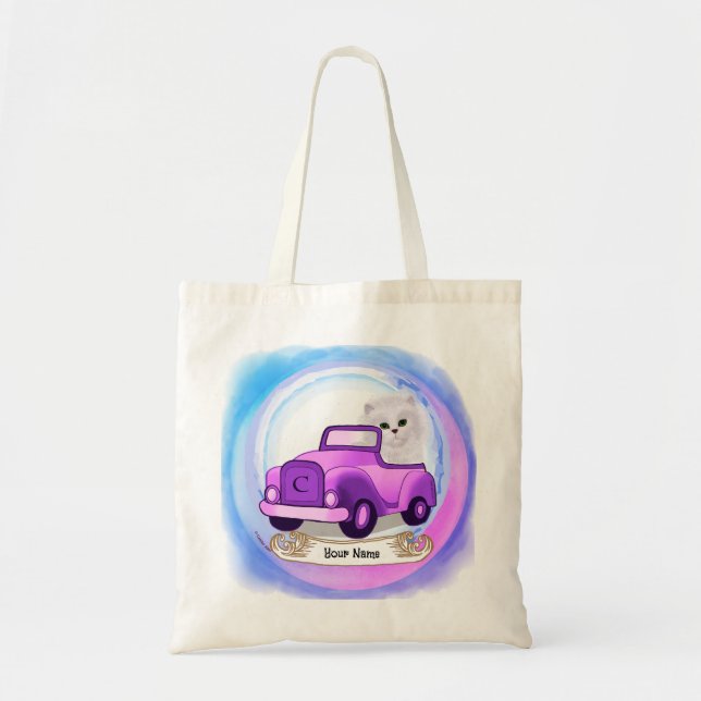 Tote Bag Voiture Perse Chat (Devant)