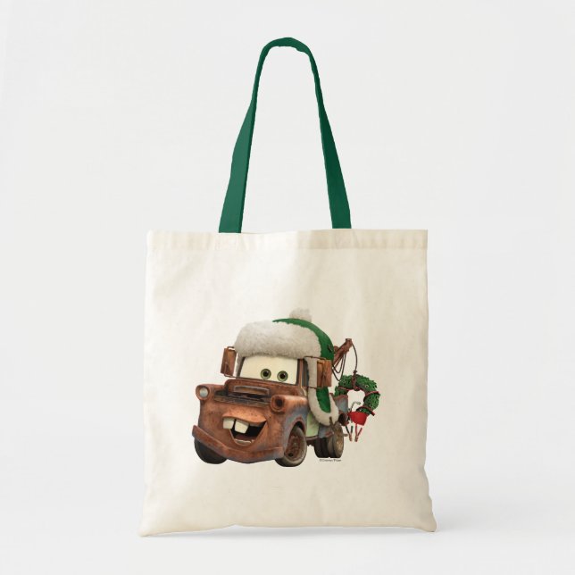 Tote Bag Voitures | Mater En Train D'Hiver (Devant)