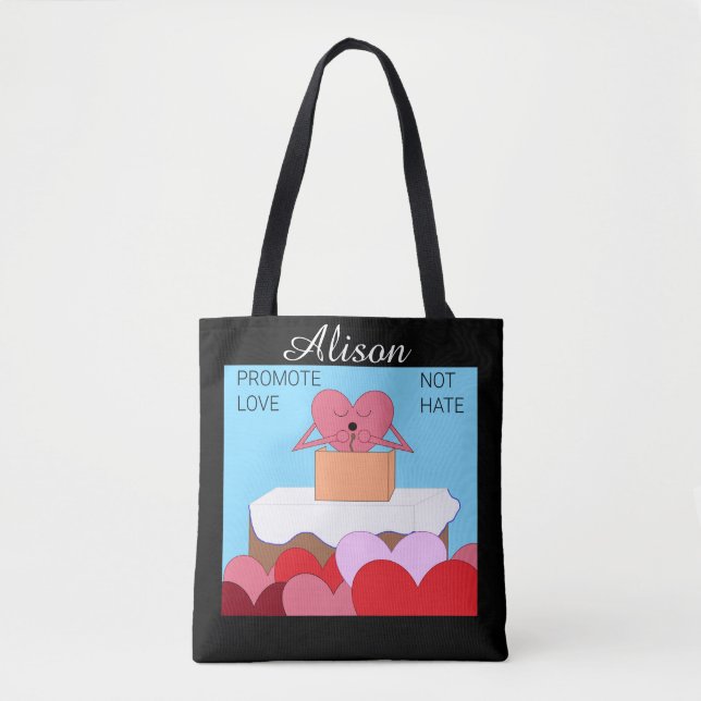 Tote Bag Voix d'amour du coeur (Devant)