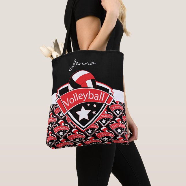 Tote Bag Volley-ball Red Sport | Texte do-it-yourself (De près)