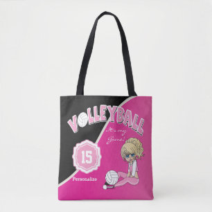 Tote Bag Volley-ball rose Diva Girl