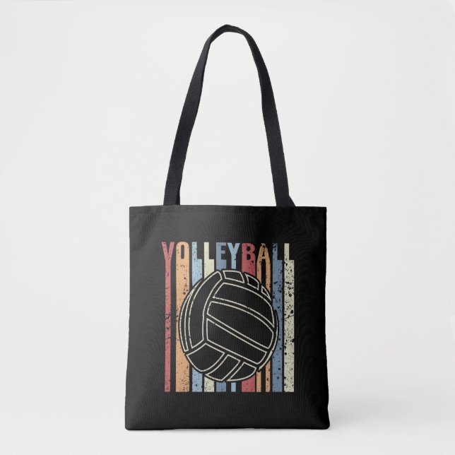 Tote Bag Volley-ball Vintage rétro (Devant)
