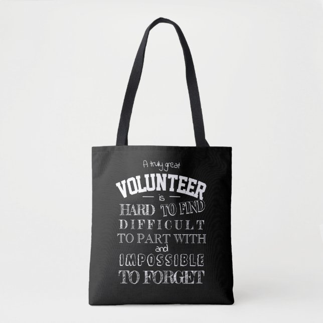 Tote Bag Volontaire Merci Appréciation Cadeau noir (Devant)