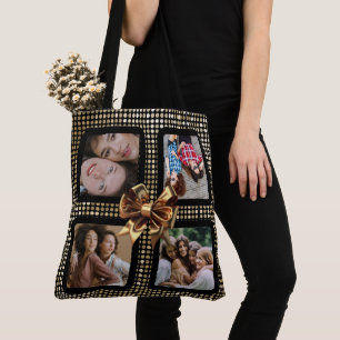 Tote Bag VOS PHOTOS collage personnalisé modèle arc doré