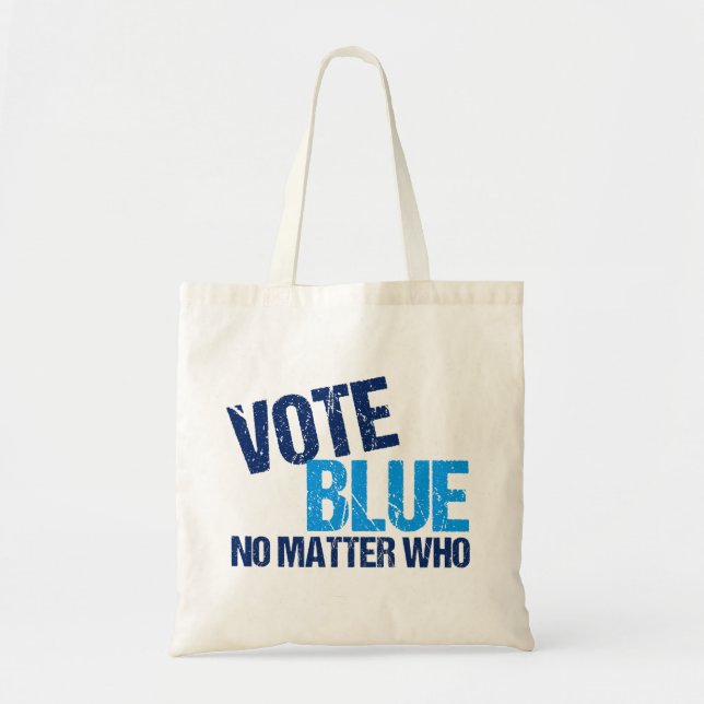Tote Bag Vote Bleu Peu Importe Qui Parti Démocratique (Devant)