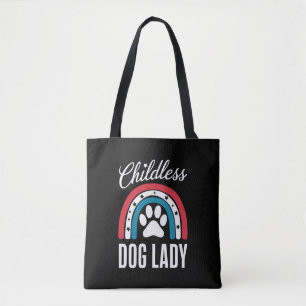 Tote Bag Vote électoral de la dame sans enfants avec chien 